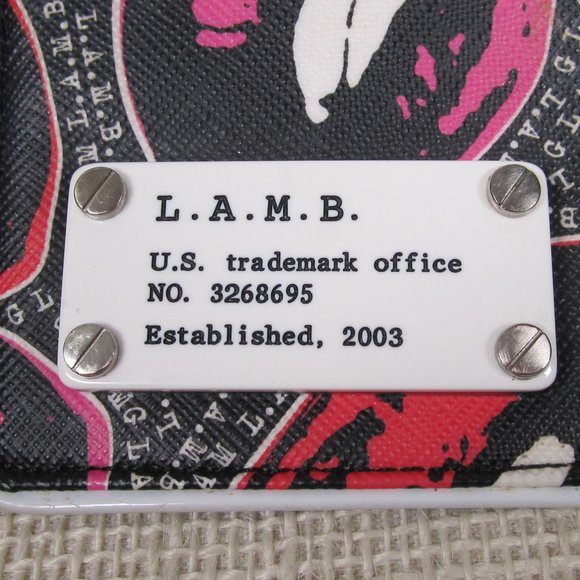 L.A.M.B. Worthington Satchel and Matching Wallet in Kiss Me Print with Dust Bag - Picture 12 of 16